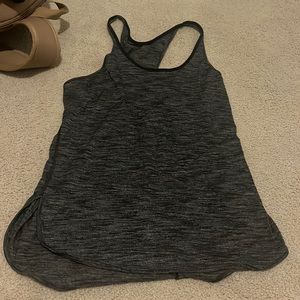 Grey razor back lululemon tank top